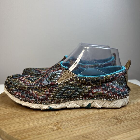 Twisted X Zero-X Womens Size 5.5 M Slip On Aztec Southwestern Loafers Shoes - Picture 1 of 8